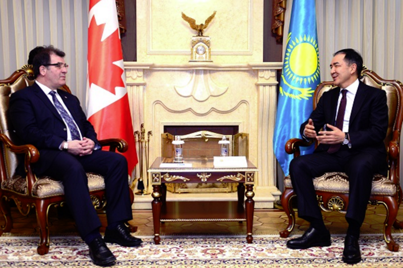 ساعىنتاەۆ كانادانىڭ پارلامەنتتىك دەلەگاتسيا وكىلدەرىمەن كەزدەستى