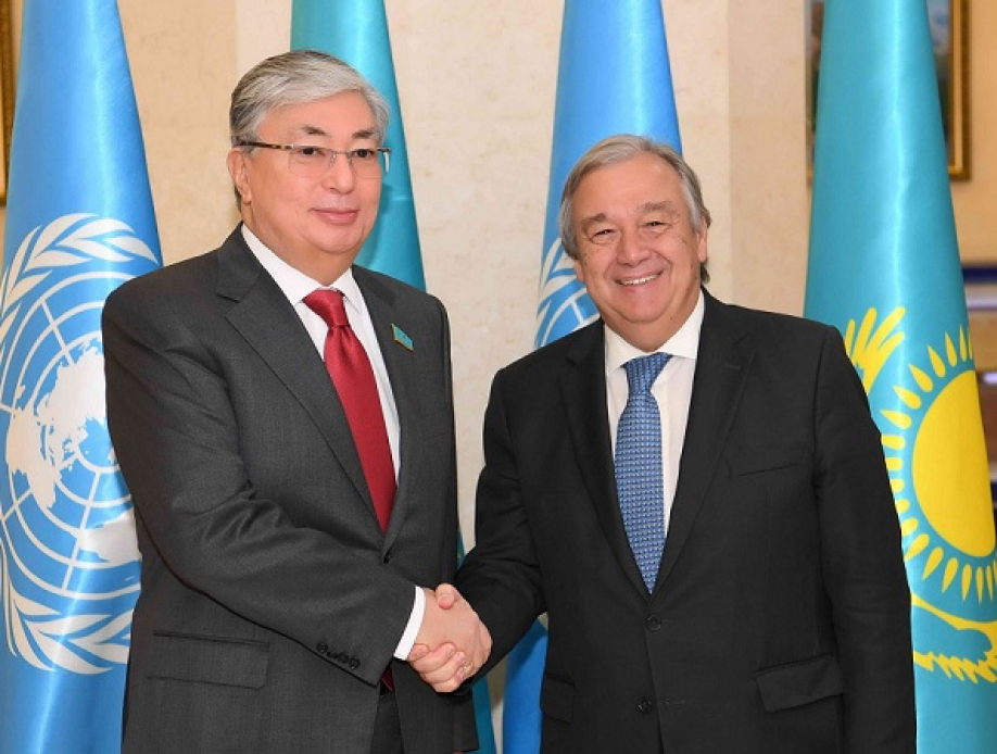 قاسىم-جومارت توقاەۆ بۇۇ باس حاتشىسىمەن كەزدەستى