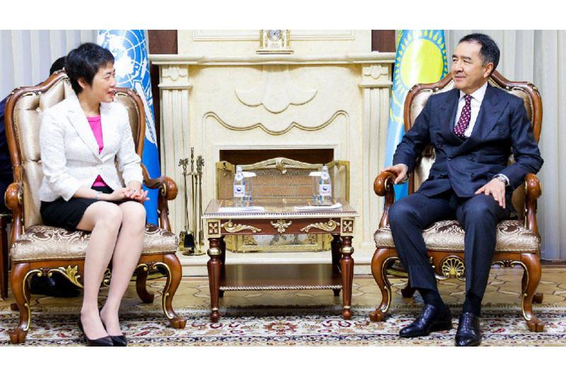 ساعىنتاەۆ يكاو باس حاتشىسىمەن اۋەجاي ينفراقۇرىلىمىن دامىتۋ ماسەلەلەرىن تالقىلادى