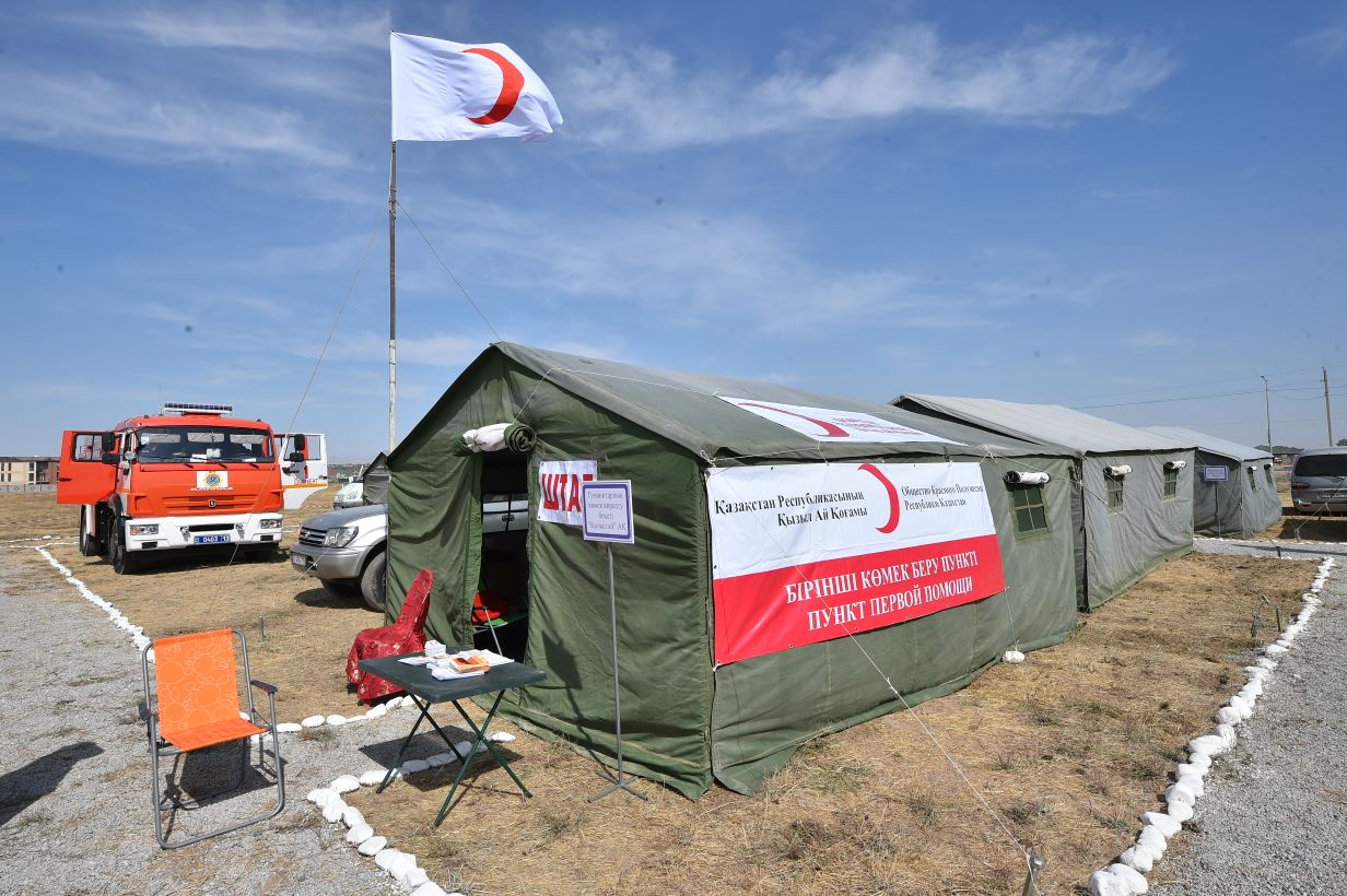 شىمكەنتتە توتەنشە جاعدايعا ارنالعان قالاشىق جاسالدى