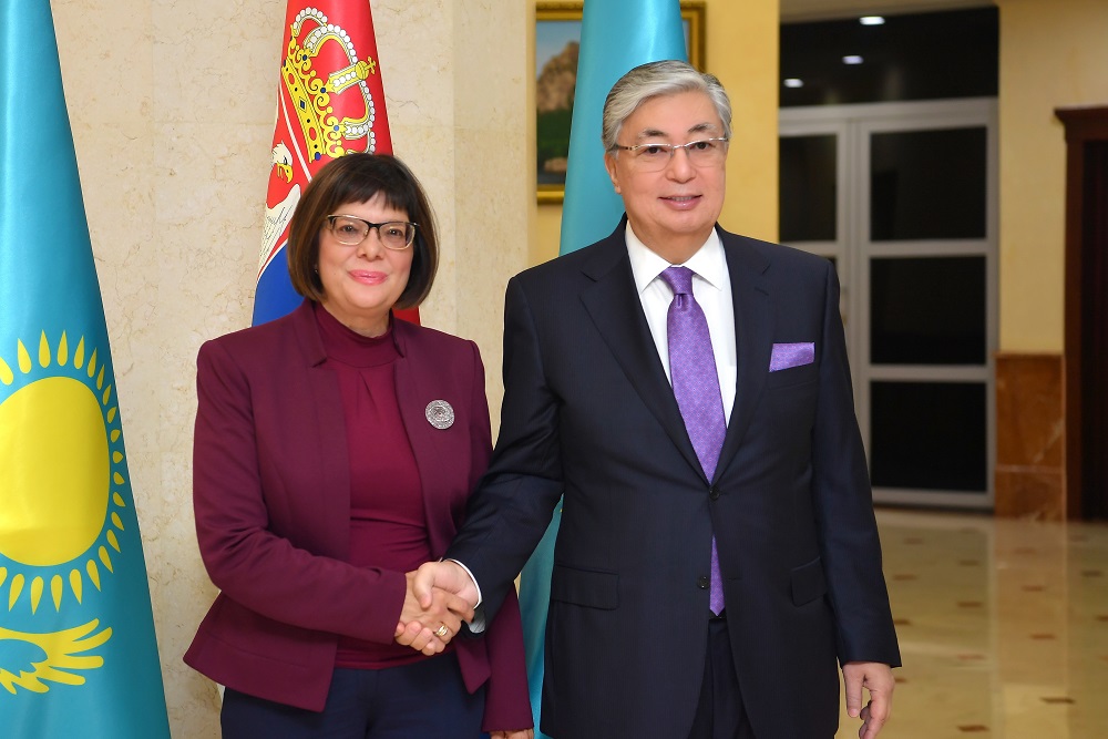 توقاەۆ سەربيا حالىق سكۋپششيناسىنىڭ توراعاسىمەن كەلىسسوز جۇرگىزدى