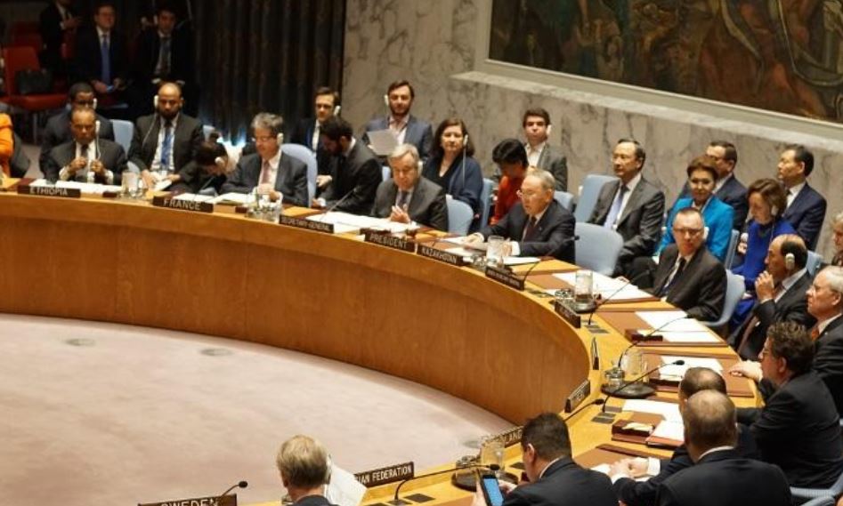 ەلباسى ن.نازارباەۆتىڭ توراعالىعىمەن بۇۇ قاۋىپسىزدىك كەڭەسىنىڭ وتىرىسى باستالدى (ونلاين)