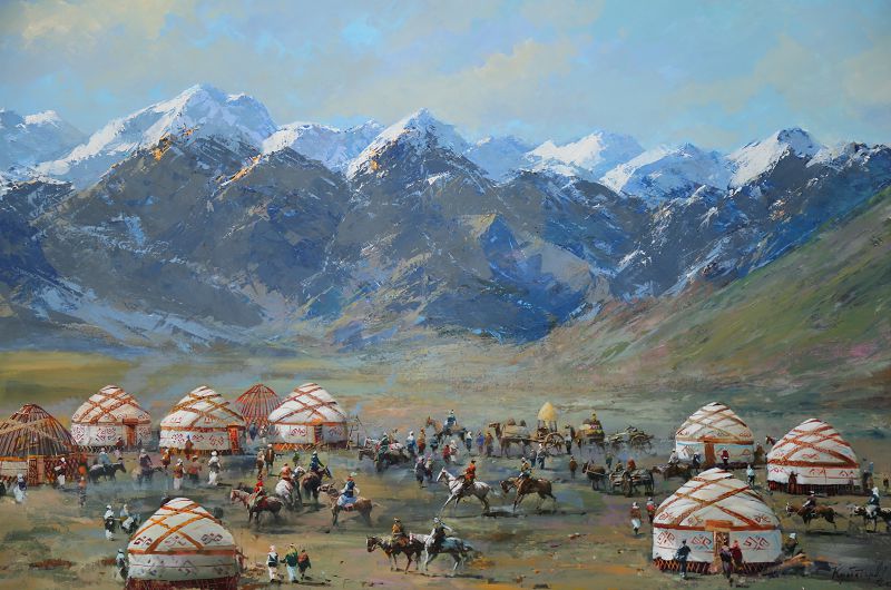 راشيد قۇلباتىروۆتىڭ پايىممەن جازىلعان پەيزاجدارى