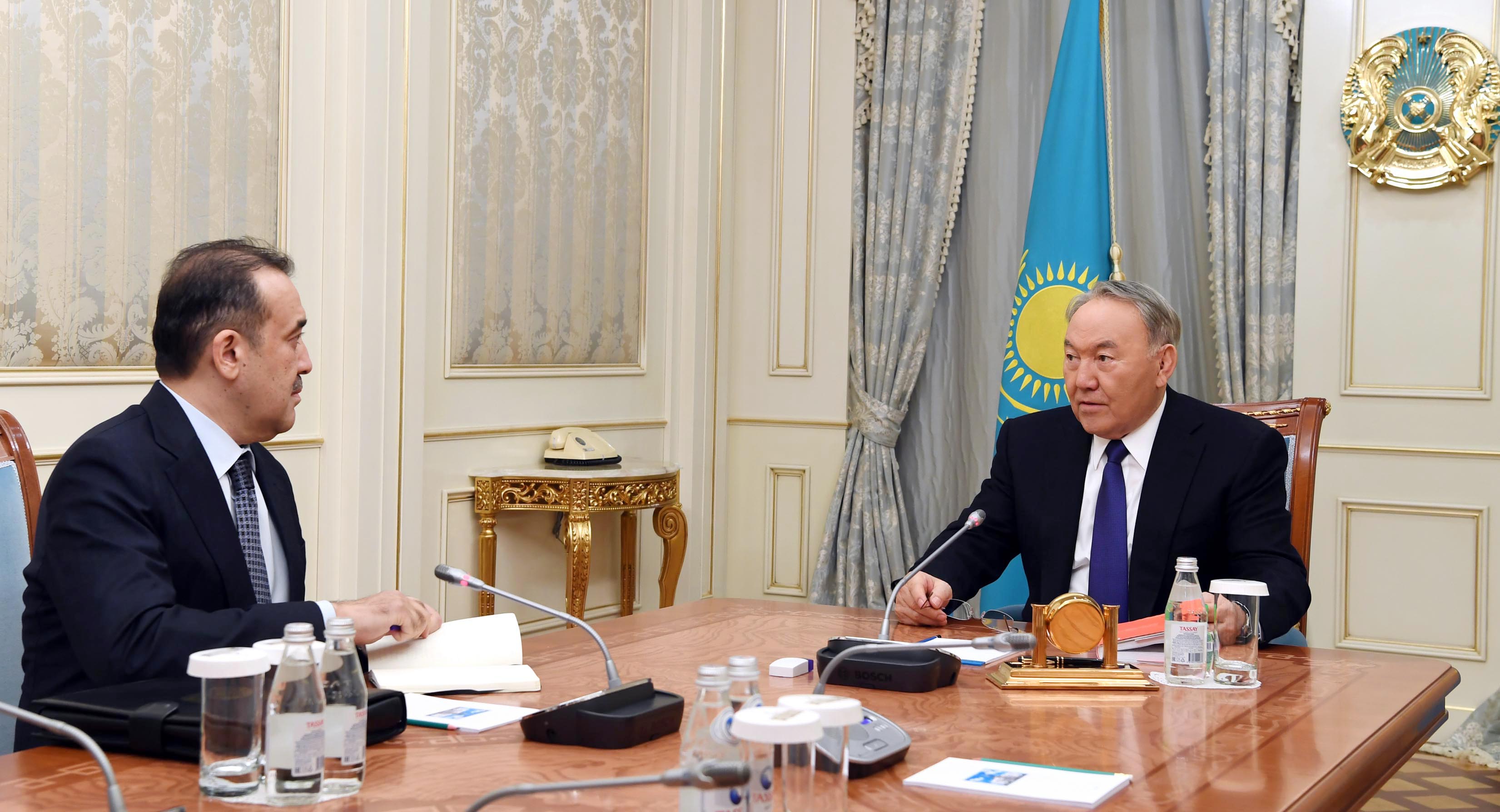 نۇرسۇلتان نازارباەۆ ۇقك توراعاسى كارىم ءماسىموۆتى قابىلدادى