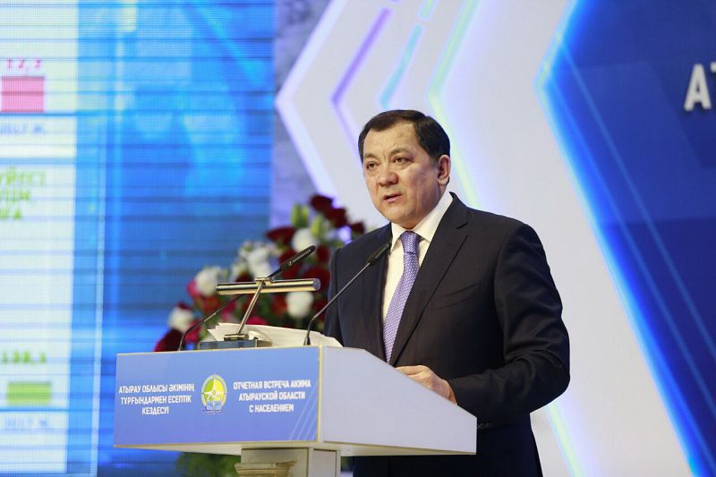 اتىراۋ وبلىسىنىڭ اكىمى تۇرعىندار الدىندا ەسەپ بەردى