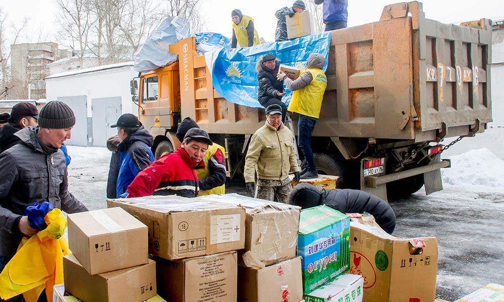 وسكەمەننەن اياگوزگە 11 توننا ۇن جونەلتىلدى
