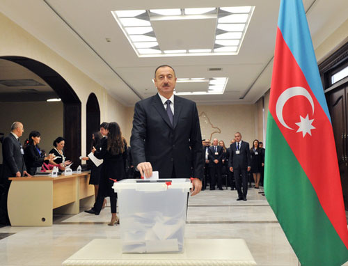 يلحام اليەۆ پرەزيدەنتتىك سايلاۋدا داۋىس بەردى