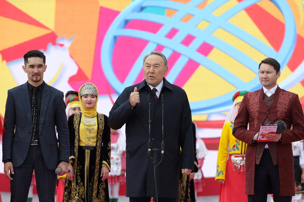 استانادا ەلباسىنىڭ قاتىسۋىمەن قازاقستان حالقىنىڭ بىرلىگى كۇنى اتالىپ ءوتىپ جاتىر
