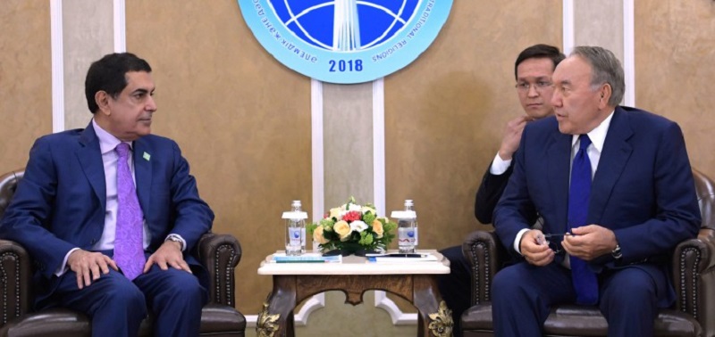 ەلباسى بۇۇ وركەنيەتتەر اليانسىنىڭ جوعارى وكىلى ناسير ءابدۋلازيز ءال-ناسەرمەن كەزدەستى