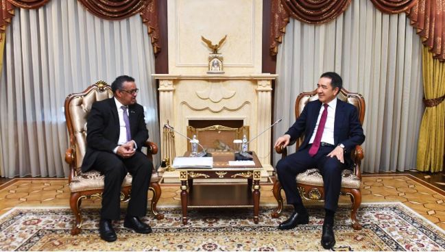 ب. ساعىنتاەۆ ددسۇ باس ديرەكتورى ت. گەبرەيەسۋسپەن دەنساۋلىق ساقتاۋ جۇيەسىن جەتىلدىرۋ ماسەلەلەرىن تالقىلادى