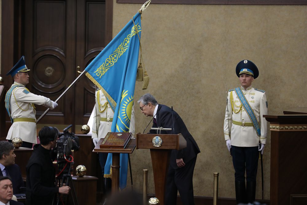 قاسىم-جومارت توقاەۆ حالىق الدىندا انت بەردى