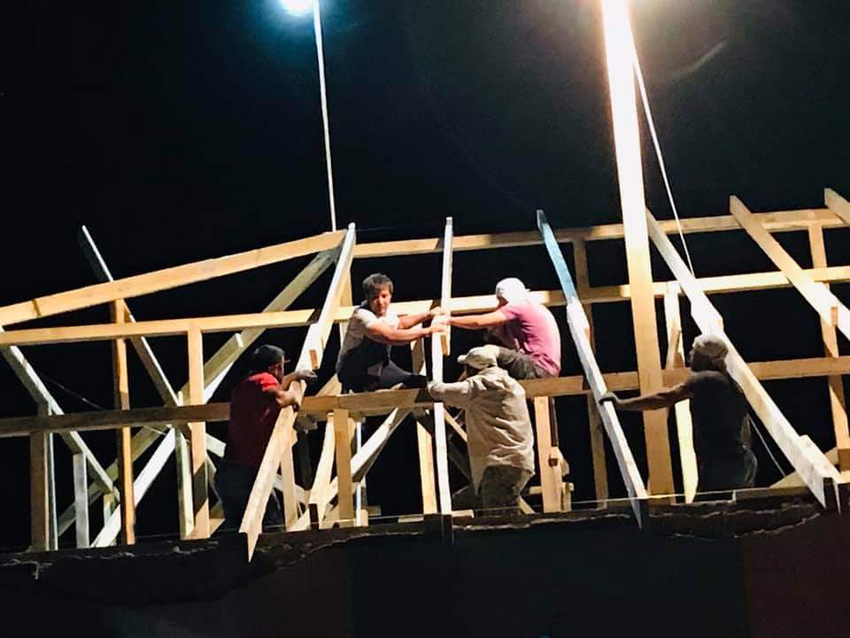 ارىستا قۇرىلىس جۇمىستارى تۇندە دە جۇرگىزىلۋدە