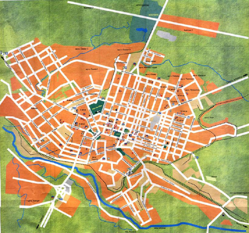 شىمكەنتتىڭ توپوگرافيالىق كارتاسى جاسالۋدا