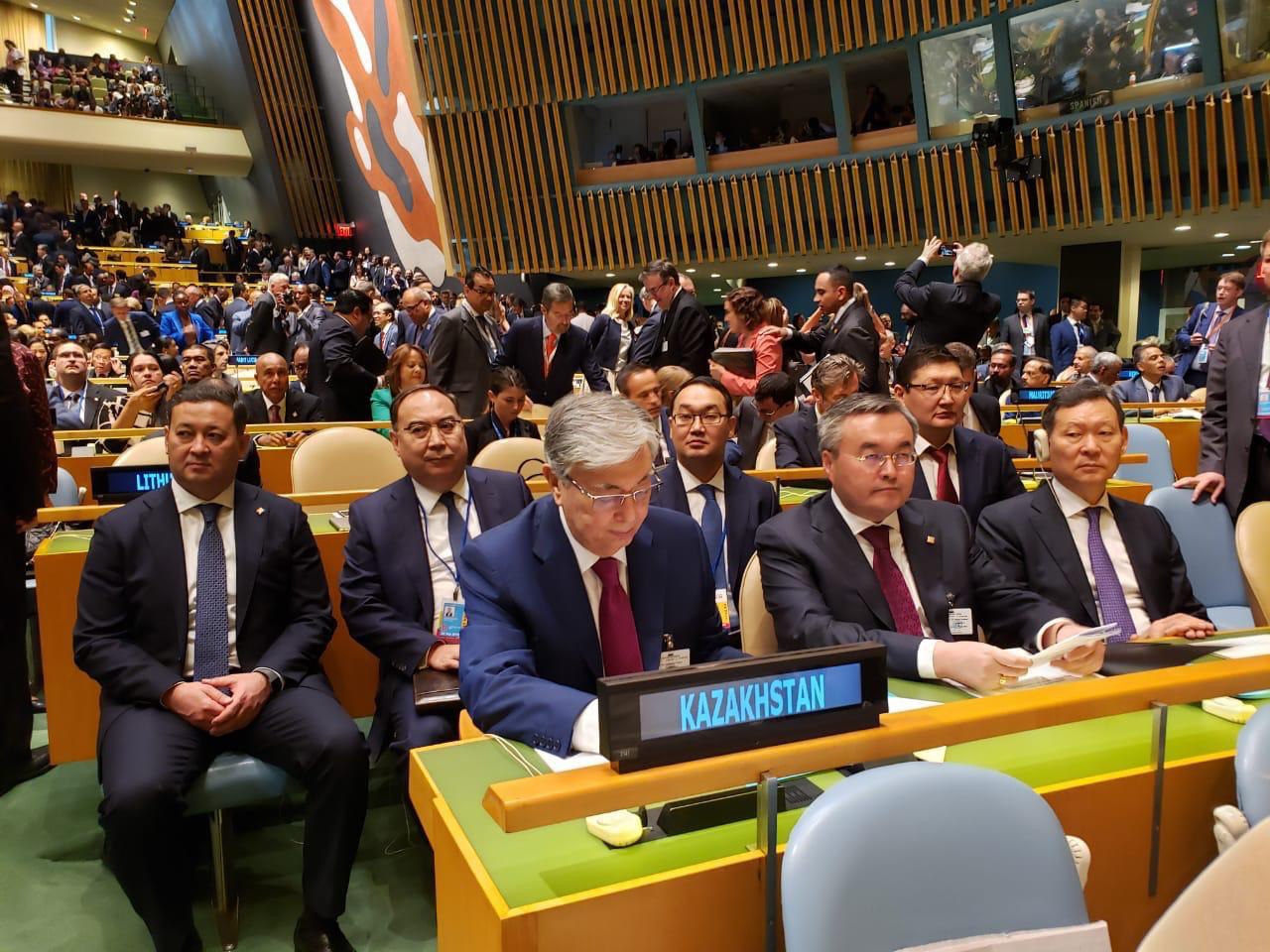 ق.توقاەۆ بۇۇ باس اسسامبلەياسىنىڭ 74-ءشى سەسسياسى جالپى دەباتتارىنىڭ اشىلۋىنا قاتىستى