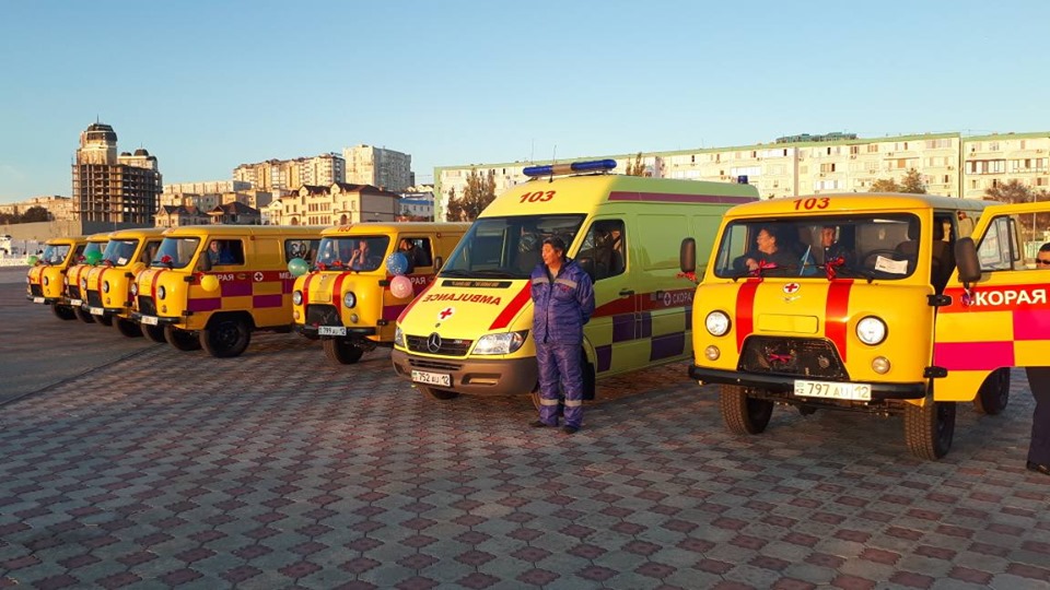 ماڭعىستاۋدا جەدەل جاردەم ستانتسياسى 8 جاڭا اۆتوكولىكپەن تولىقتى