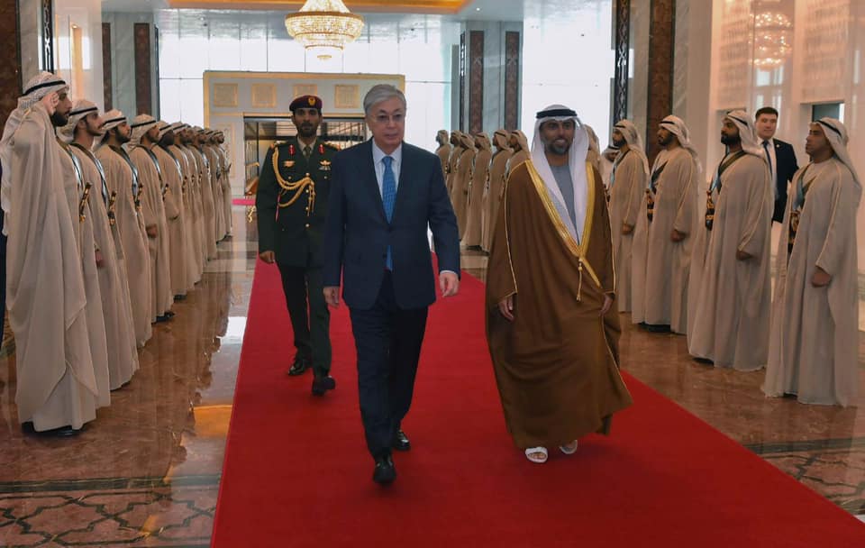 مەملەكەت باسشىسى بىرىككەن اراب امىرلىكتەرىنە رەسمي ساپارمەن باردى (ۆيدەو)