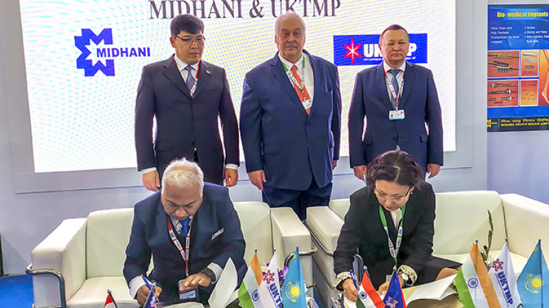 «وسكەمەن تيتان-ماگني كومبيناتى» اق ءۇندىستاننىڭ تيتان ونىمدەرىن وندىرۋشىمەن مەموراندۋمعا قول قويدى