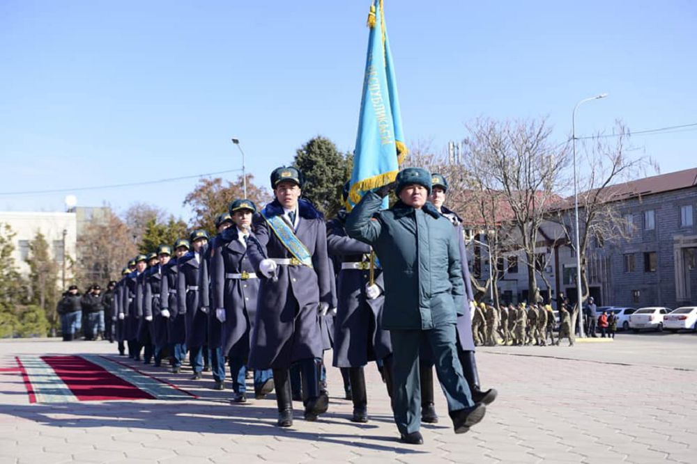 «ءبىز – جەڭىستىڭ مۇراگەرىمىز!» ەستافەتاسى شىمكەنتكە كەلدى