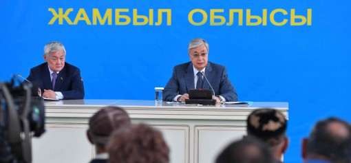 پرەزيدەنت قاسىم-جومارت توقاەۆ قورداي اۋدانىندا بولدى