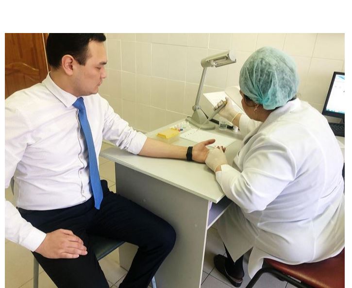 ماڭعىستاۋدا سوت قىزمەتكەرلەرى قان تاپسىردى