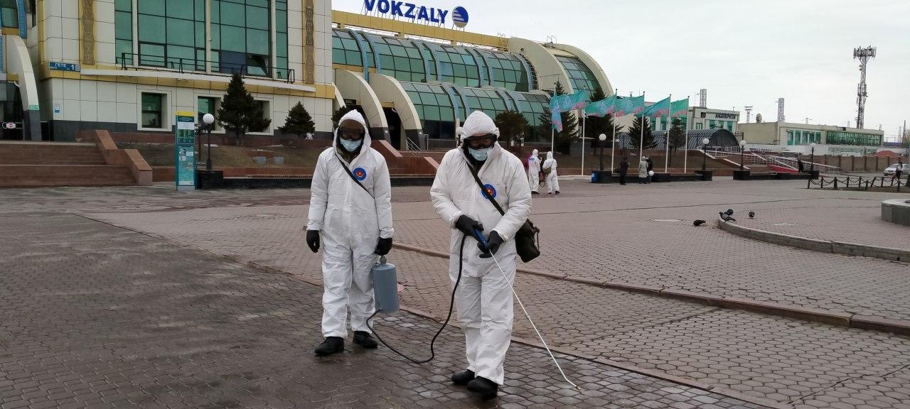 Əسكەريلەر اۋقىمدى دەزينفەكتسيالاۋدى نۇر-سۇلتان مەن الماتى قالالارىندا جالعاستىرۋدا
