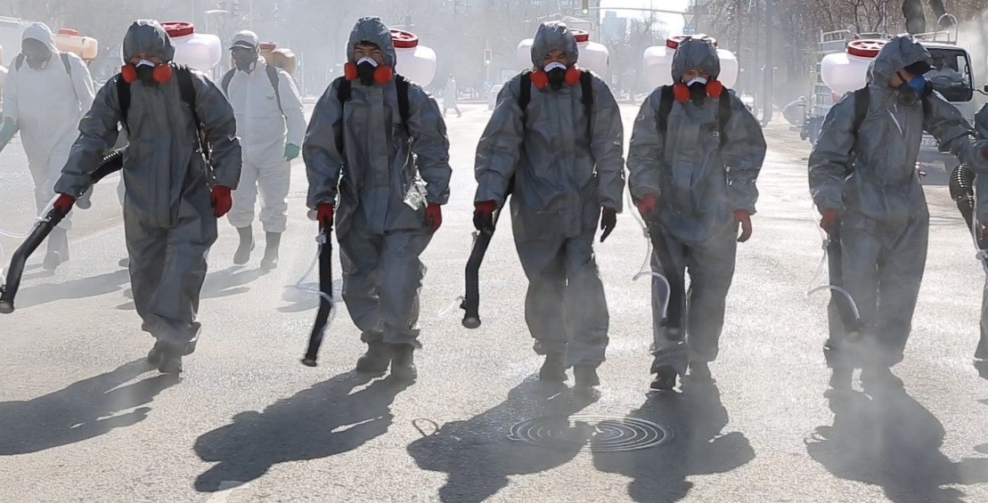 قاراعاندىنى دەزينفەكتسيالاۋعا اسكەريلەر جۇمىلدىرىلادى