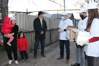 ىلە اۋدانىنىڭ كاسىپكەرلەرى 3000 وتباسىن تەگىن ازىق-ت ۇلىكپەن قامتىماق