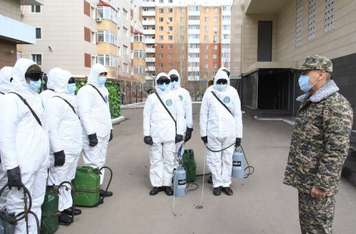 توعىز قالادا دەزينفەكتسيالاۋ جۇمىسى جۇرۋدە