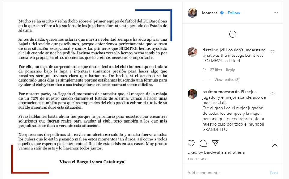 مەسسيدىڭ ينستاگرامى