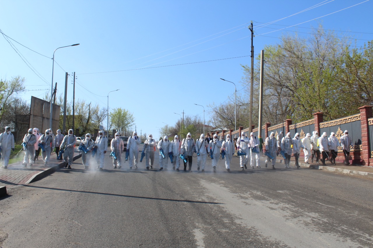 تۇركىستان: اۋدانداردا كوشەلەر مەن اۋلالار زالالسىزداندىرىلۋدا