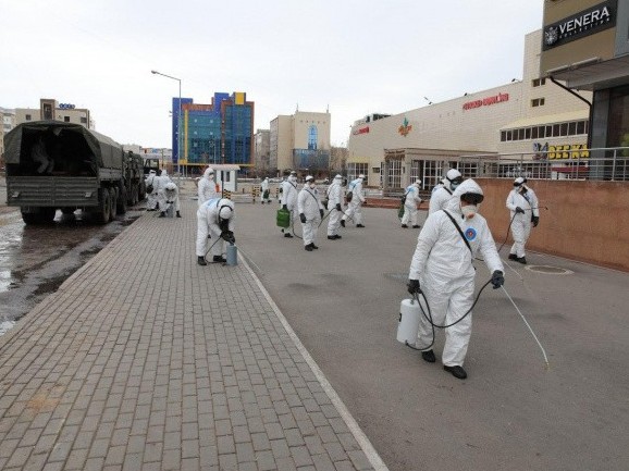 ەلوردادا 3-رەت اۋقىمدى دەزينفەكتسيا جاسالىپ جاتىر