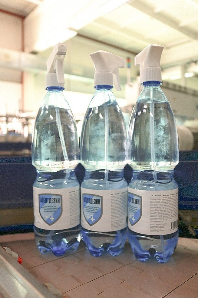 كوكشەتاۋدا 80 مىڭ ليتر انتيسەپتيك شىعاردى