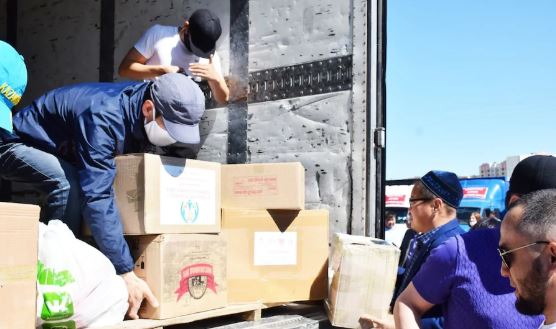 گۋمانيتارلىق جۇك تيەگەن كولىكتەر اقتوبەدەن ماقتاارالعا اتتانىپ كەتتى