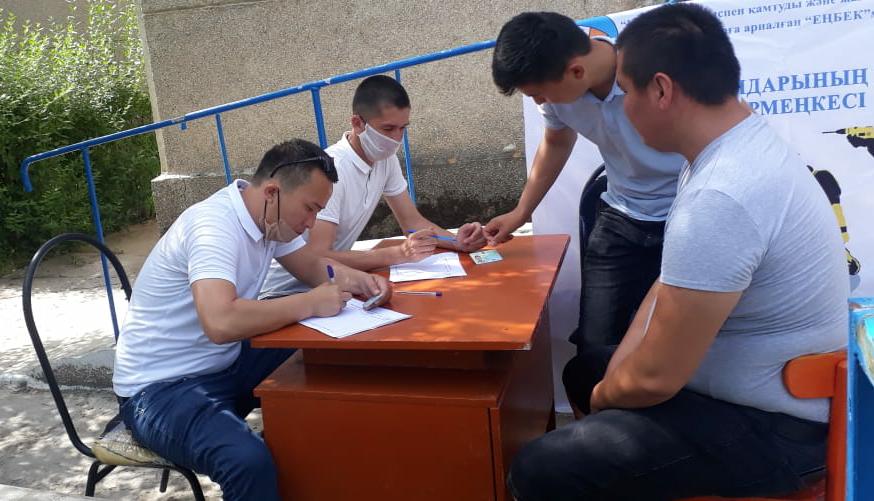 ماقتاارالدا بوس جۇمىس ورىندارىنىڭ جىلجىمالى جارمەڭكەسى ۇيىمداستىرىلۋدا