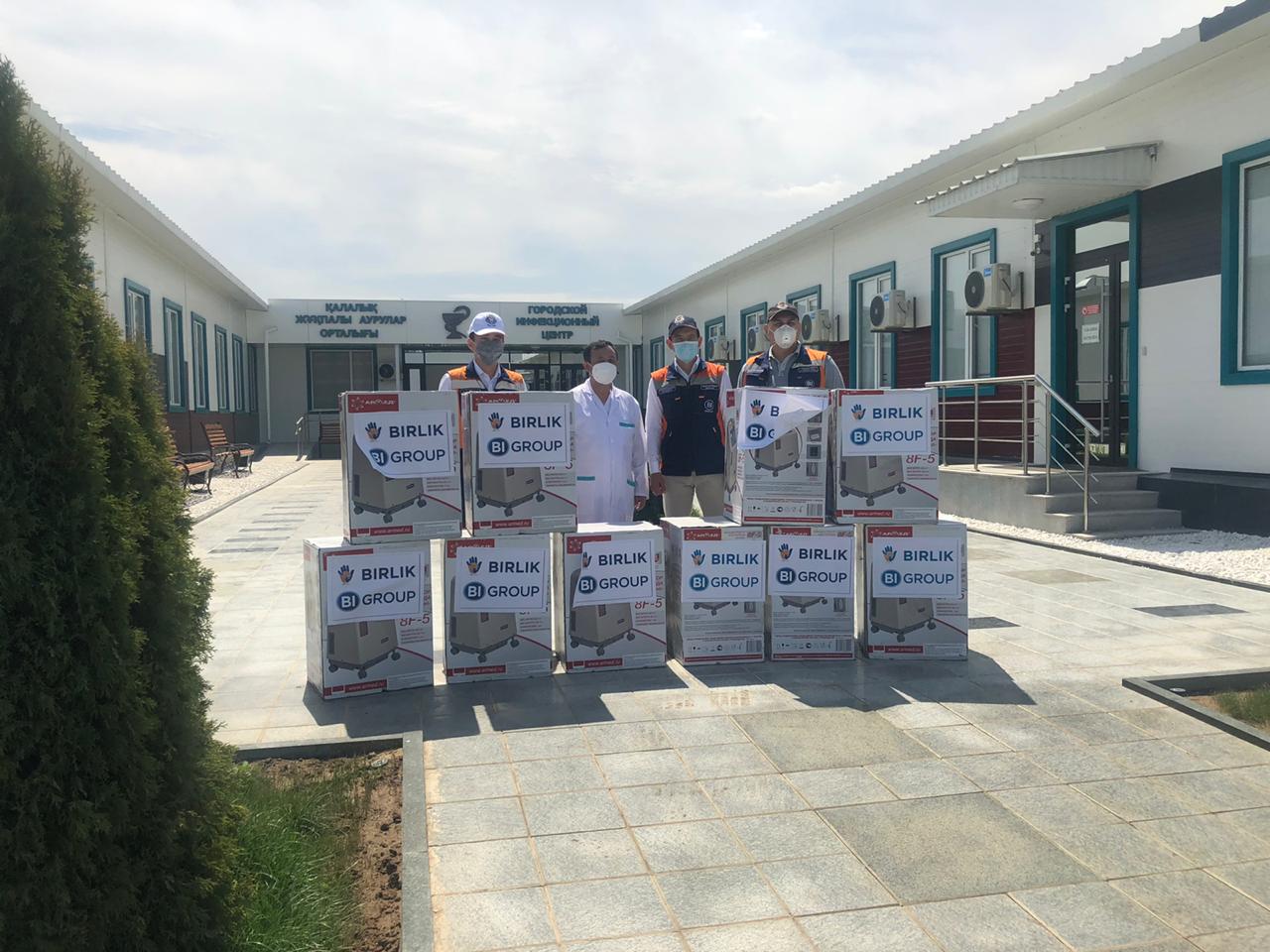 شىمكەنتتەگى ەمدەۋ مەكەمەلەرىنە 82 وتتەگى كونتسەنتراتورى تابىستالدى