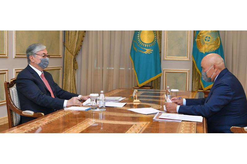 مەملەكەت باسشىسى تۇركىستان وبلىسىنىڭ اكىمىن قابىلدادى