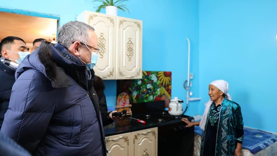 ىرعىز اۋدانىنىڭ جانىس بي اۋىلىنا گاز تارتىلدى