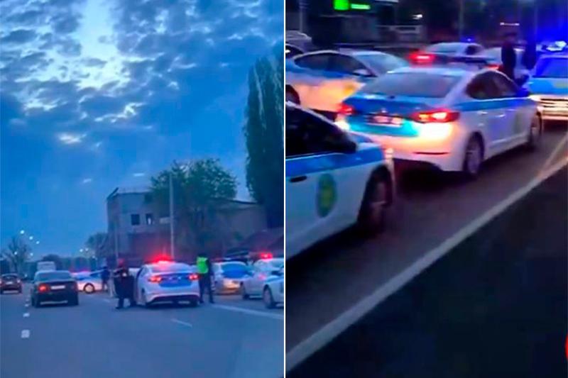 الماتىدا جۇرگىزۋشى كۋالىگى جوق ازامات پوليتسەيلەردەن قاشىپ قۇتىلماق بولدى