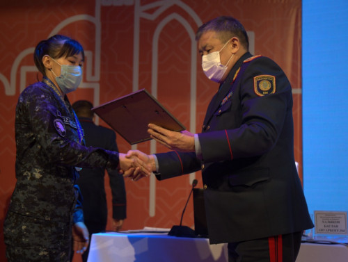 رەسپۋبليكالىق بايقاۋدا جەڭىمپاز اتانعان پوليتسەيلەر ماراپاتتالدى