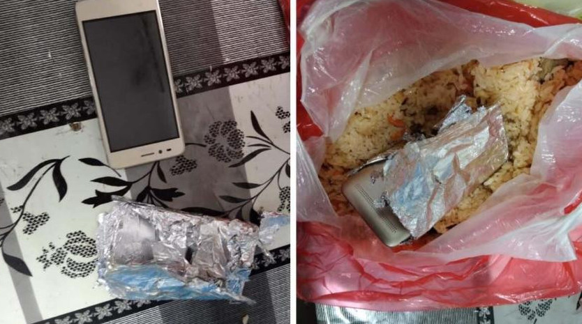 قىزىلوردادا تەرگەۋ يزولياتورىنا اكەلگەن تاماق ىشىنەن تەلەفون شىقتى