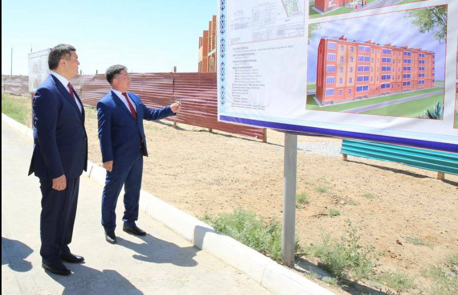 بايقوڭىردا 50 پاتەرلى 5 تۇرعىن ءۇي سالىنىپ جاتىر