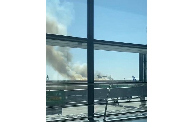 استانا اۋەجايى ماڭىندا ءورت شىقتى