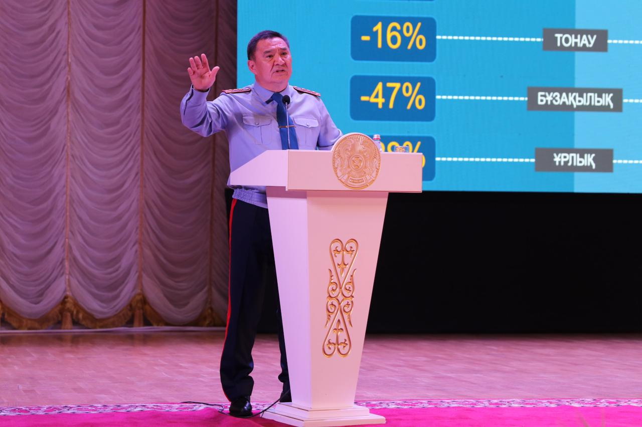 پوليتسيا مارتەبەسى ءمينيستردىڭ مەگاپوليس تۇرعىندارىمەن كەزدەسۋىندە تالقىلاندى