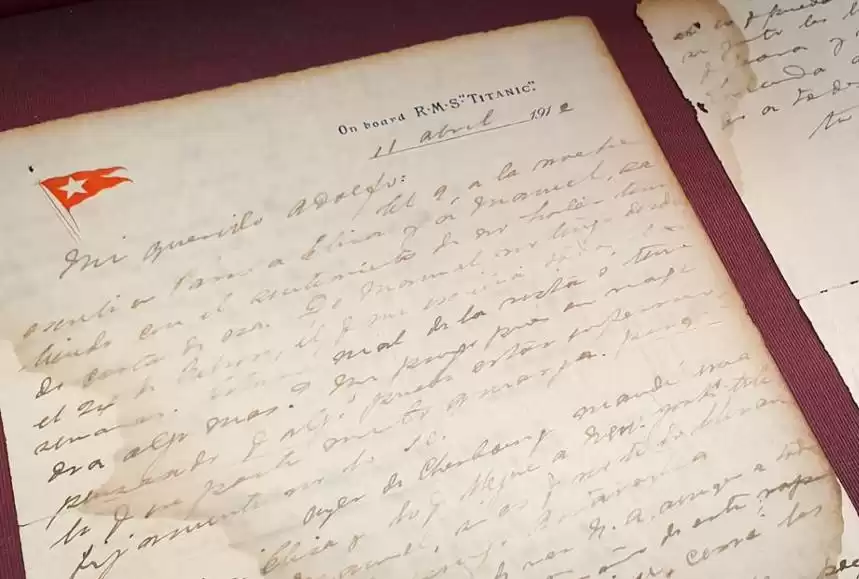 «تيتانيك» جولاۋشىسىنىڭ حاتى اۋكتسيوندا 12 مىڭ دوللارعا ساتىلدى