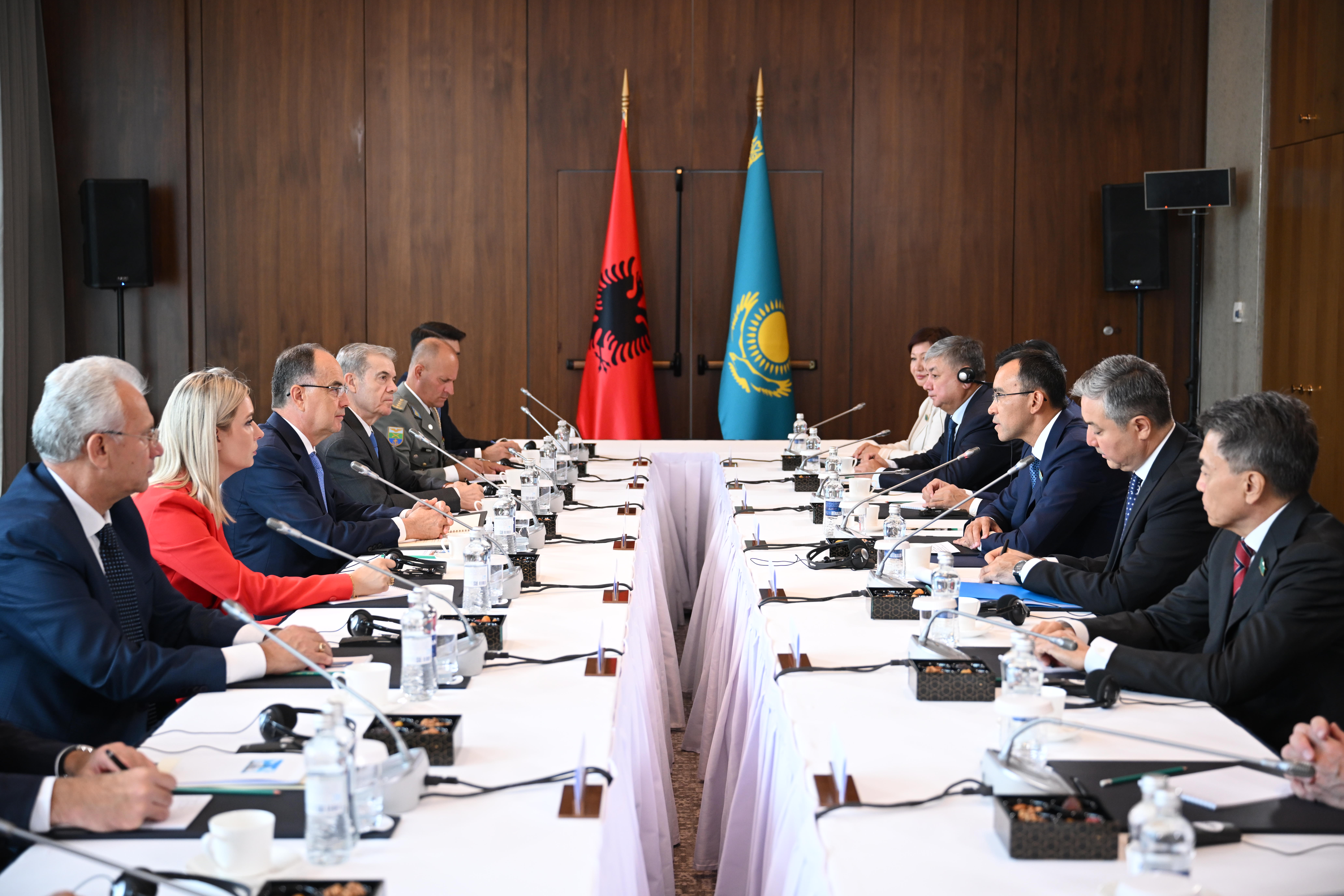 سەنات توراعاسى البانيا پرەزيدەنتىمەن كەزدەستى