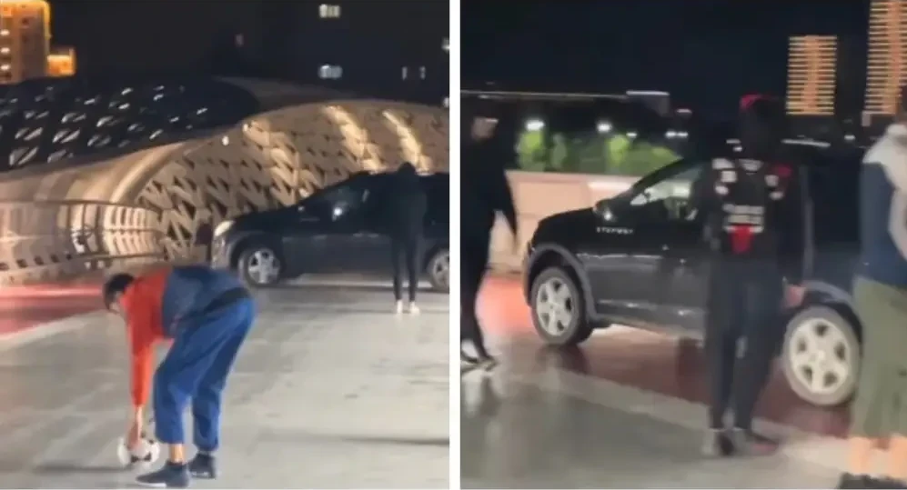 «اتىراۋ» جاياۋ جۇرگىنشىلەر كوپىرىنەن كولىكپەن ءجۇرىپ وتكەن تۇرعىن جازالاندى