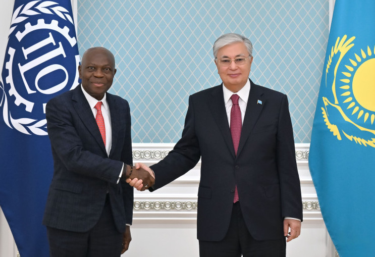 مەملەكەت باسشىسى حالىقارالىق ەڭبەك ۇيىمىنىڭ باس ديرەكتورىمەن كەزدەستى