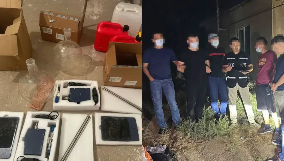 شىمكەنتتە جاسىرىن زەرتحانادا ەسىرتكى دايىنداعان ەكى شەتەلدىك ۇستالدى