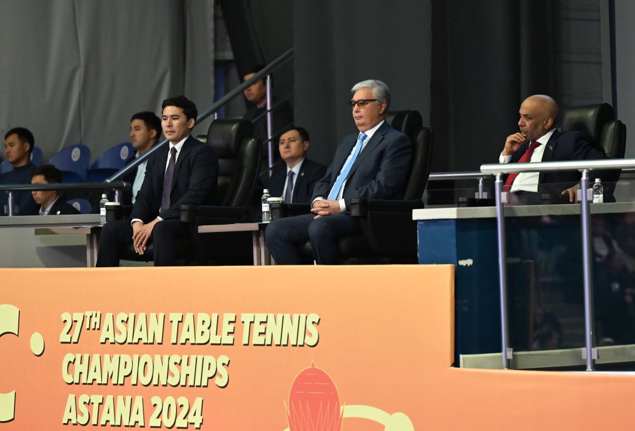 پرەزيدەنت ۇستەل تەننيسىنەن ازيا چەمپيوناتىن  تاماشالادى 