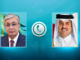 مەملەكەت باسشىسى قاتار امىرىمەن تەلەفون ارقىلى سويلەستى